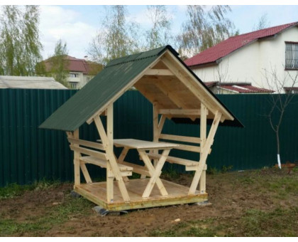Беседка для дачи "Залавочка" в Подольском районе и городском округе мини